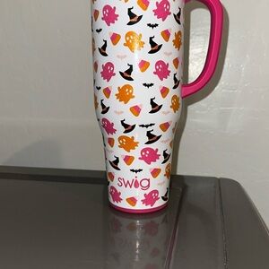 Swig Halloween Tumbler with Pink Handle